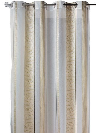 Voilage en organza à rayures verticales à motif