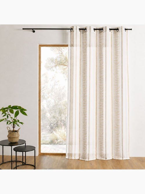 Voilage en organza à rayures verticales à motif - Kiabi