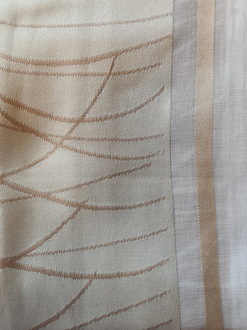 Voilage en organza à rayures verticales à motif Bois naturel - Kiabi