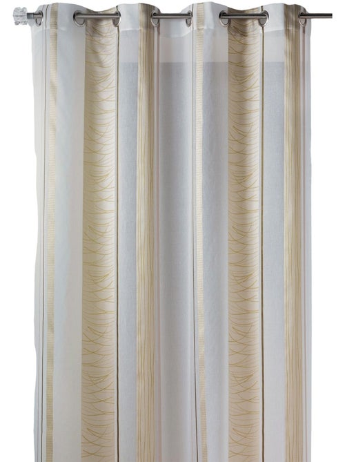 Voilage en organza à rayures verticales à motif - Kiabi