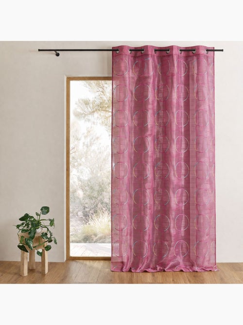 Voilage en organza avec cercles brodés - Kiabi