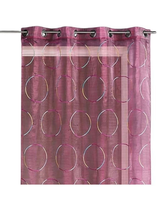 Voilage en organza avec cercles brodés - Kiabi
