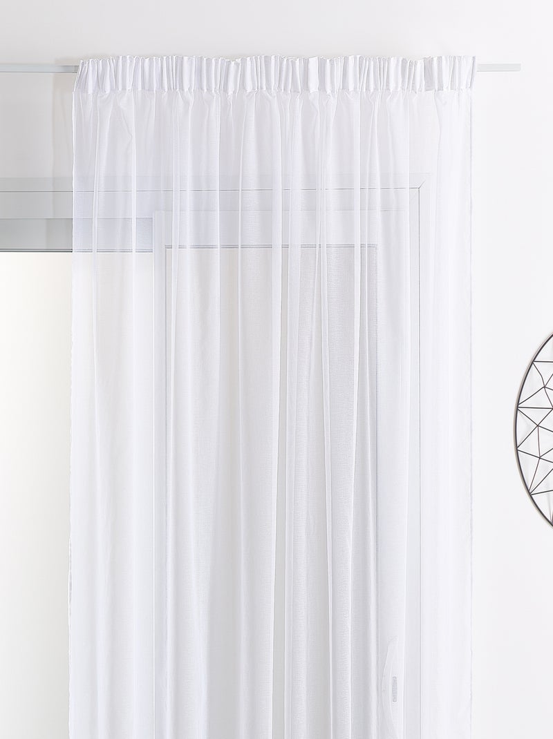 Voilage fantaisie beluga Blanc - Kiabi