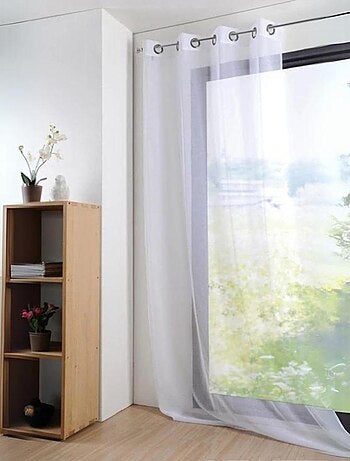 Voilage grande largeur - effet lin