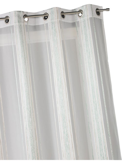 Voilage jacquard à fines rayures verticales - Kiabi