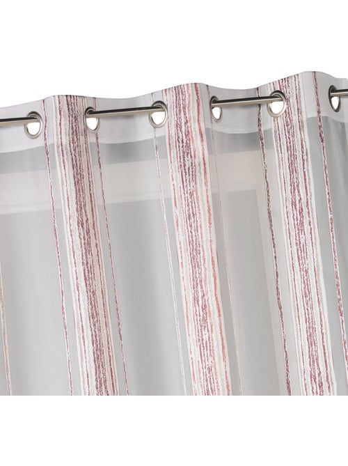 Voilage jacquard à fines rayures verticales - Kiabi