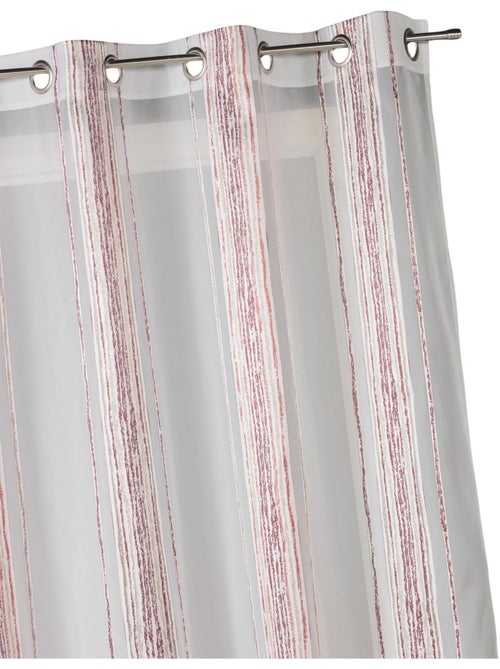 Voilage jacquard à fines rayures verticales - Kiabi
