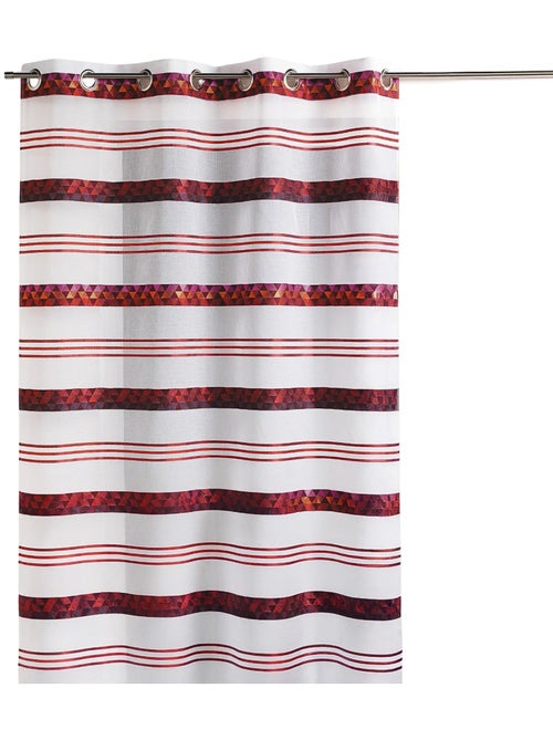 Voilage jacquard à rayures géométriques - Kiabi