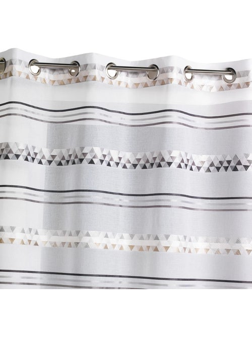 Voilage jacquard à rayures géométriques - Kiabi