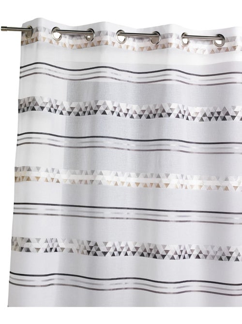 Voilage jacquard à rayures géométriques - Kiabi