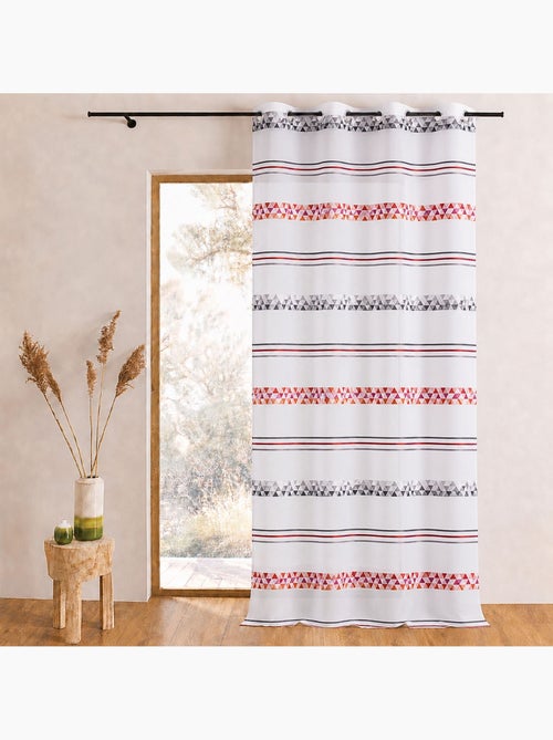 Voilage jacquard à rayures géométriques - Kiabi