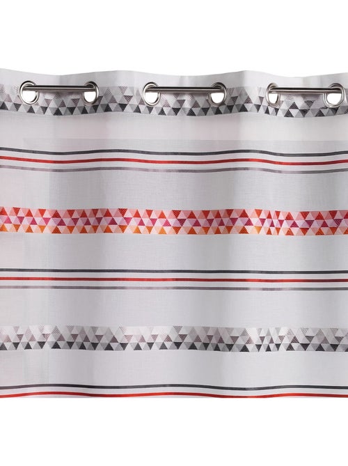 Voilage jacquard à rayures géométriques - Kiabi