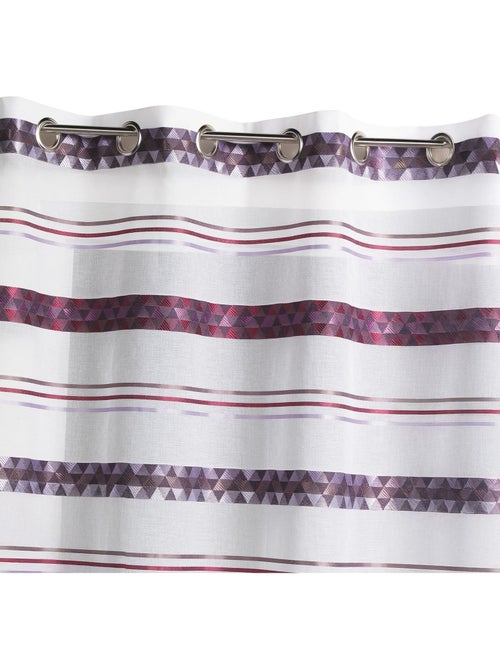 Voilage jacquard à rayures géométriques - Kiabi