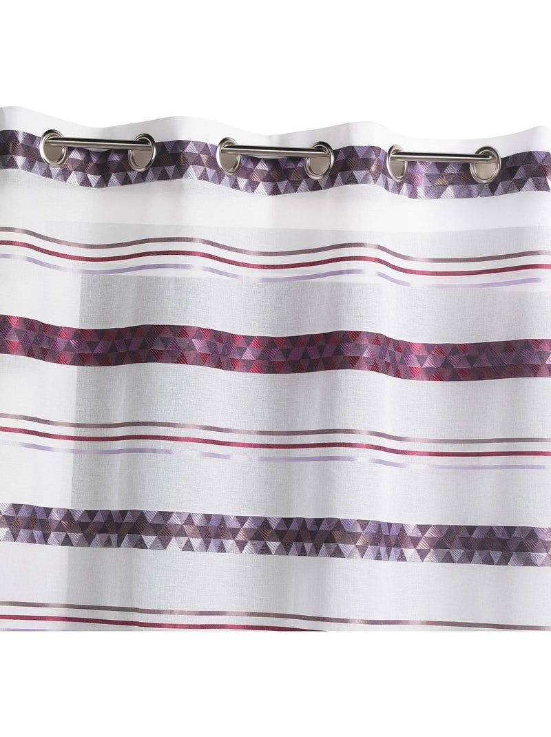 Voilage jacquard à rayures géométriques Parme - Kiabi