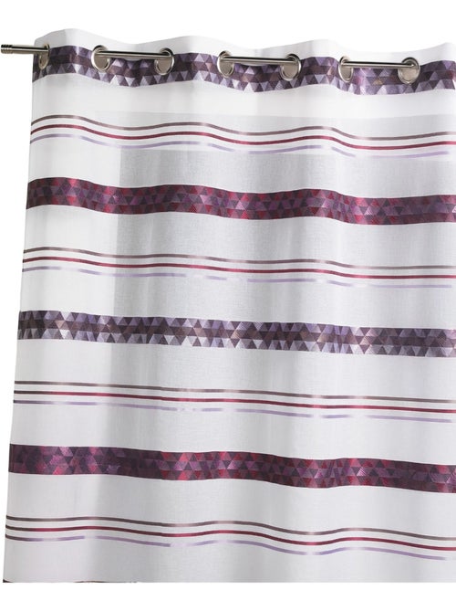 Voilage jacquard à rayures géométriques - Kiabi