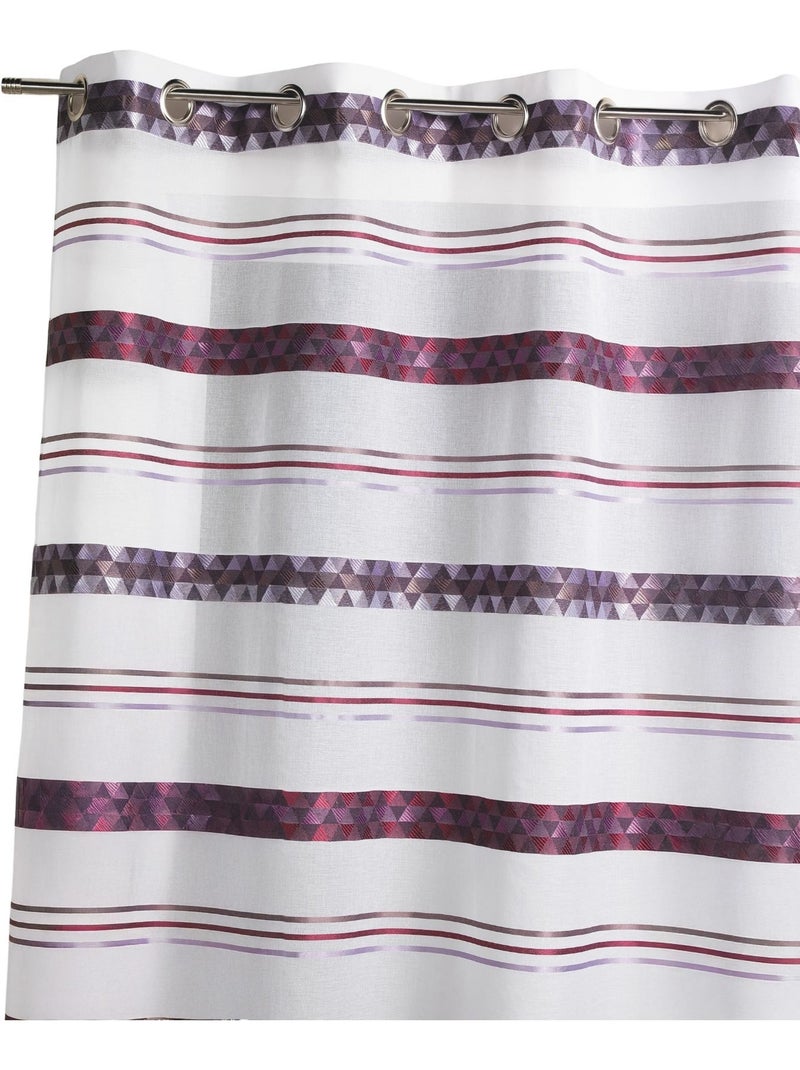 Voilage jacquard à rayures géométriques Parme - Kiabi