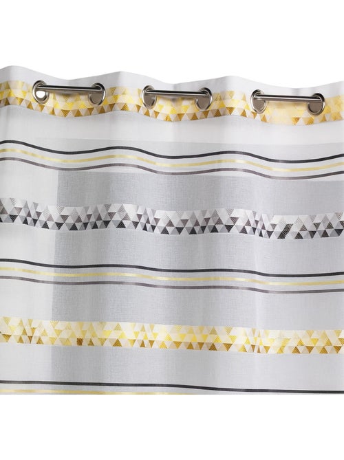 Voilage jacquard à rayures géométriques - Kiabi