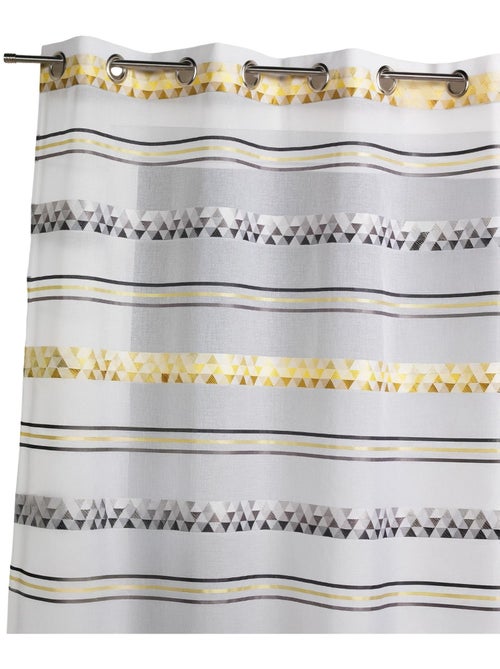 Voilage jacquard à rayures géométriques - Kiabi