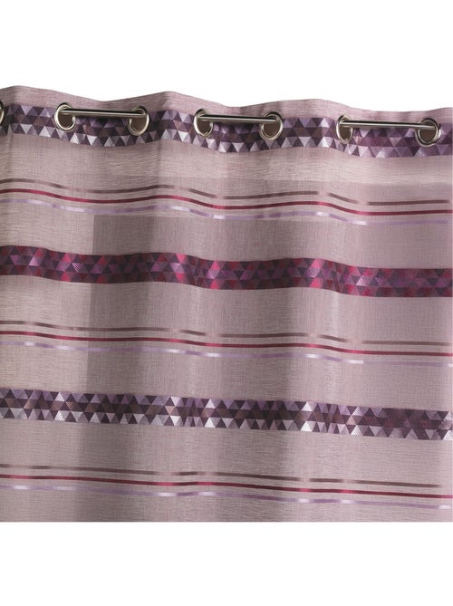 Voilage jacquard à rayures géométriques - Kiabi