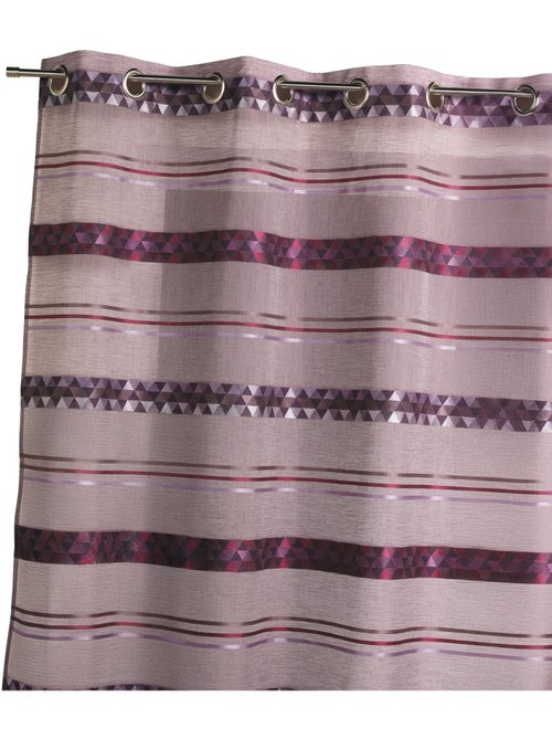 Voilage jacquard à rayures géométriques - Kiabi