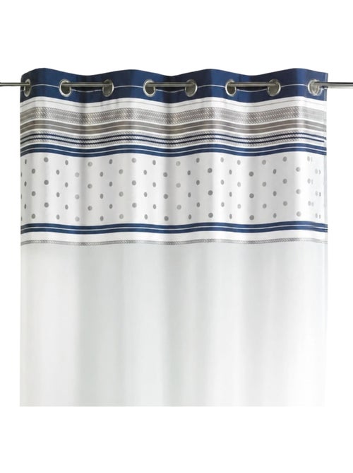 Voilage jacquard avec parement à rayures horizontales - Kiabi