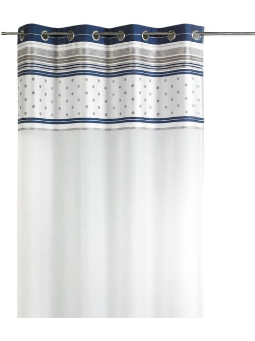 Voilage jacquard avec parement à rayures horizontales - Kiabi