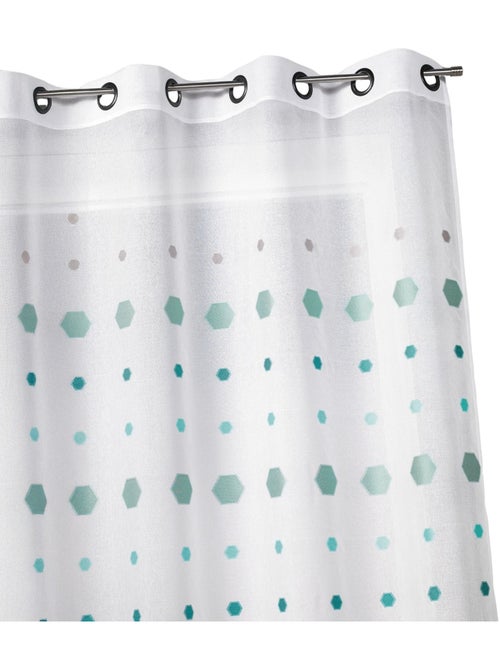 Voilage jacquard imprimés hexagonaux - Kiabi