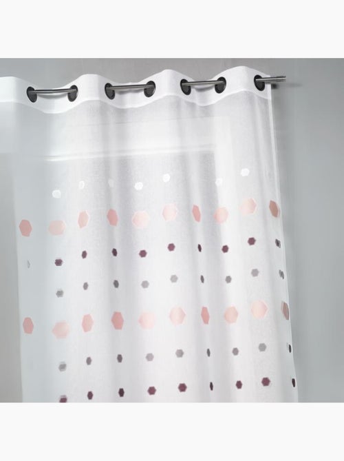 Voilage jacquard imprimés hexagonaux - Kiabi