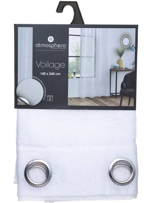 Voilage motif feuilles devo - Kiabi