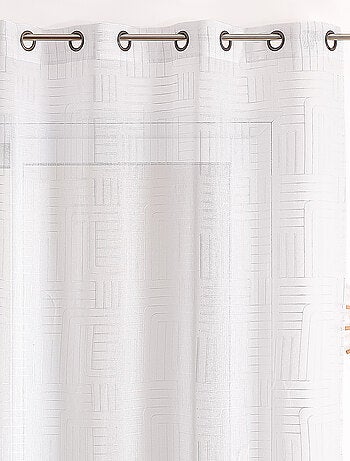Voilage motif géométrique brodé
