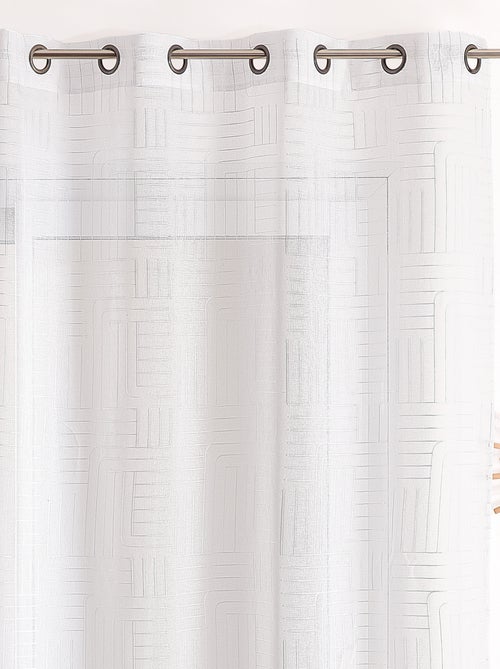 Voilage motif géométrique brodé - Kiabi