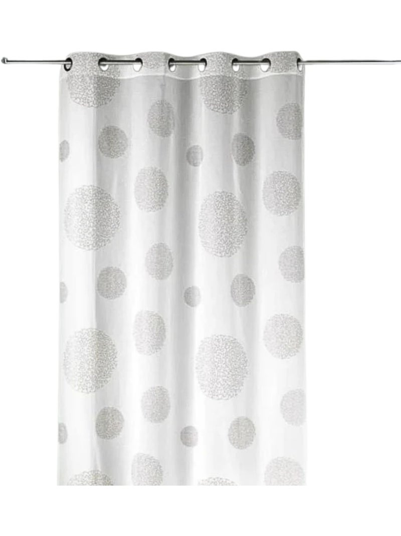 Voilage motif rond impression magnétique Beige - Kiabi