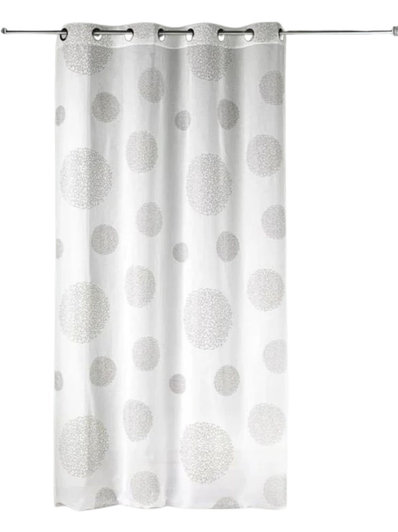 Voilage motif rond impression magnétique Beige - Kiabi