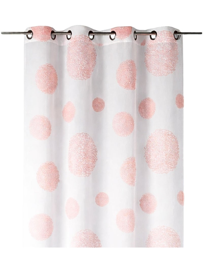 Voilage motif rond impression magnétique Orange corail - Kiabi