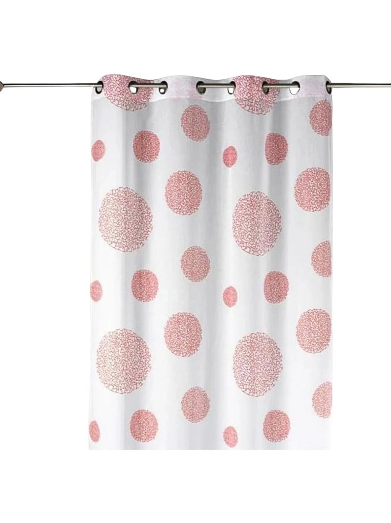 Voilage motif rond impression magnétique Rouge - Kiabi