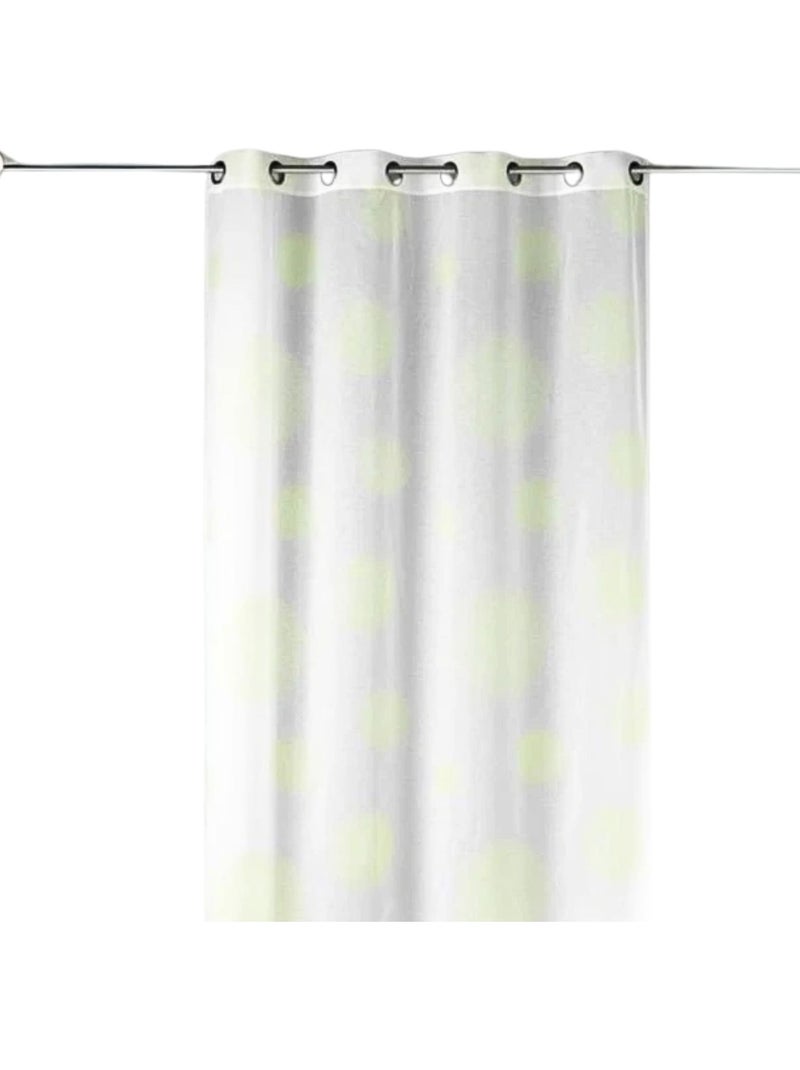 Voilage motif rond impression magnétique Vert clair - Kiabi
