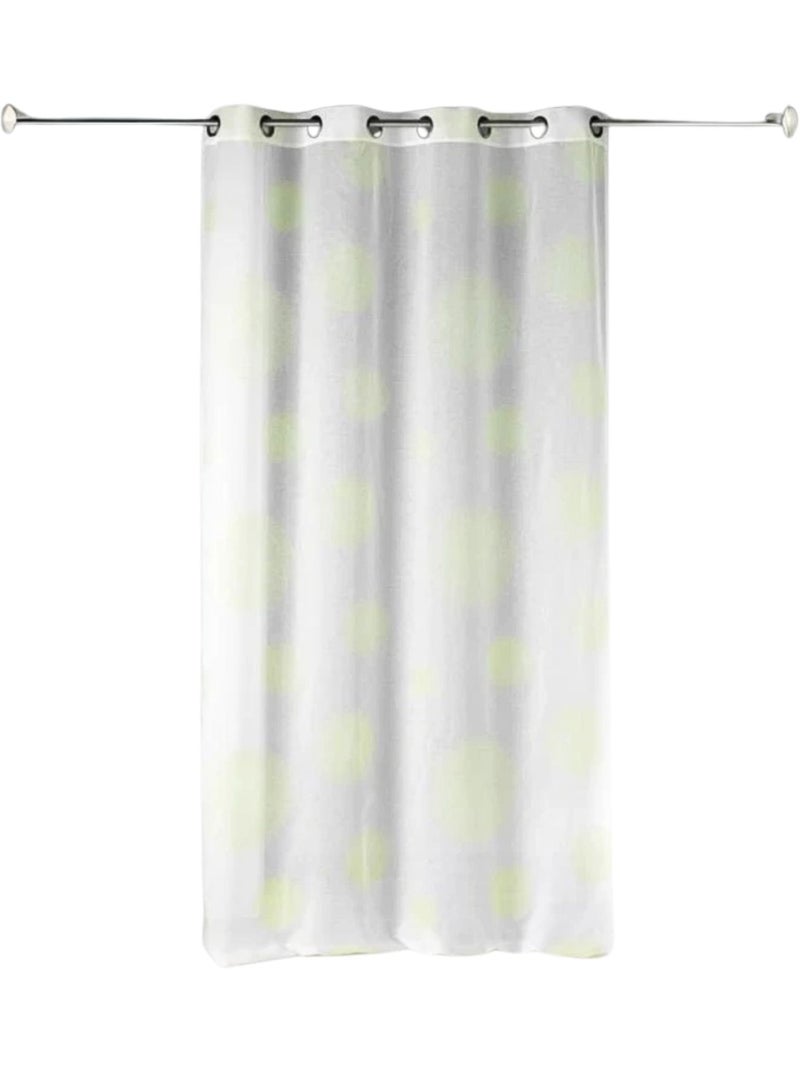 Voilage motif rond impression magnétique Vert clair - Kiabi