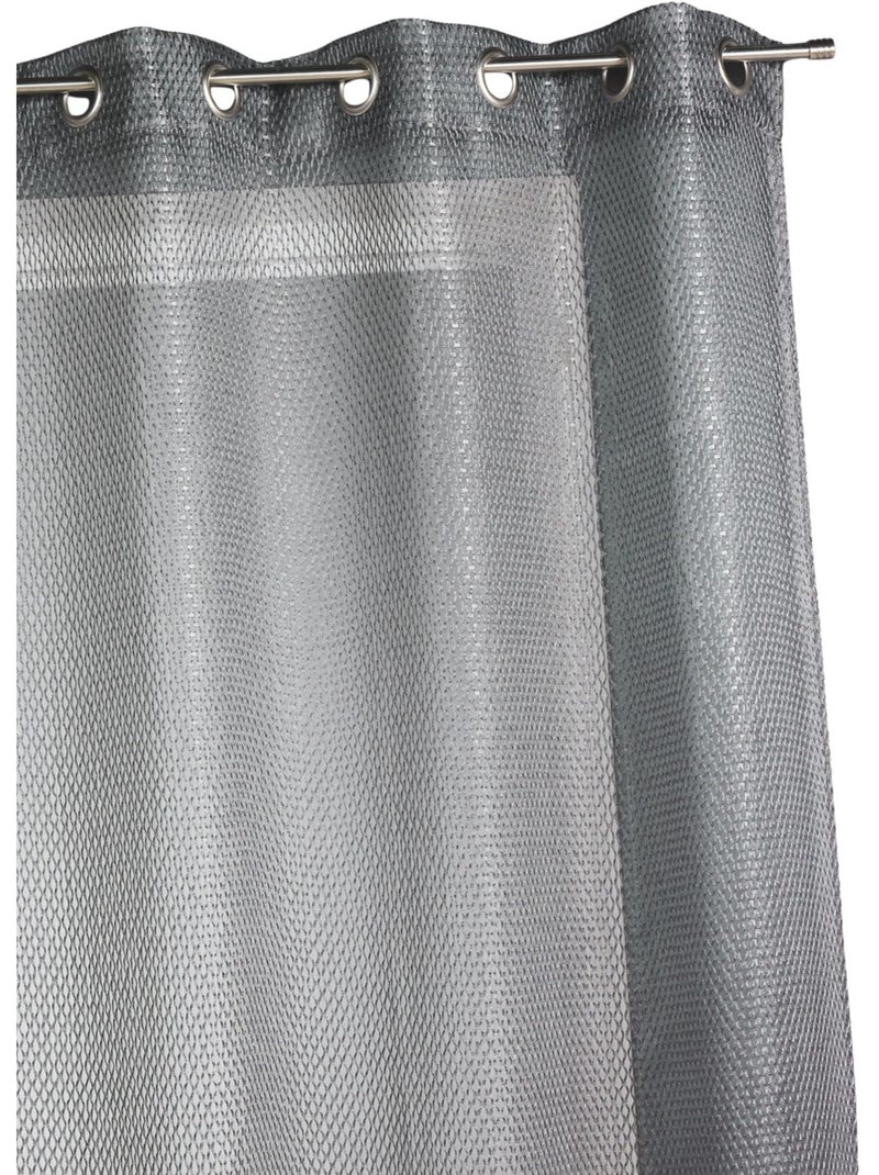 Voilage organza  - Effet résille Gris clair - Kiabi