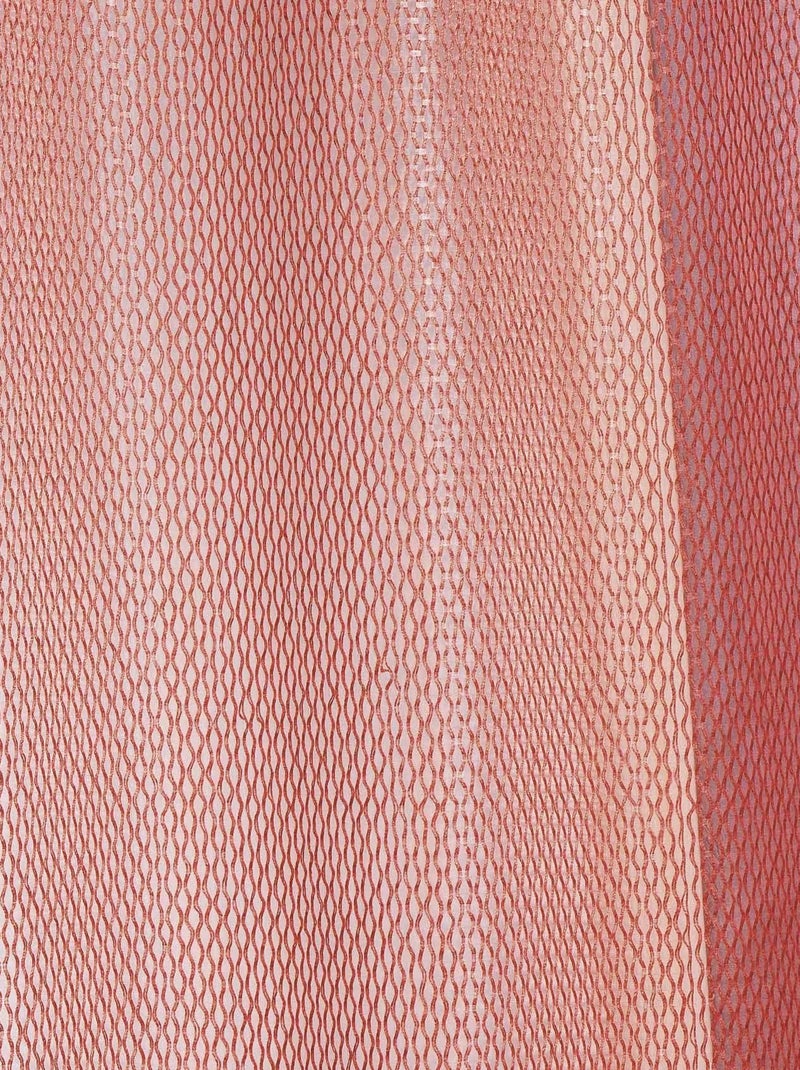 Voilage organza  - Effet résille Rouge brique - Kiabi