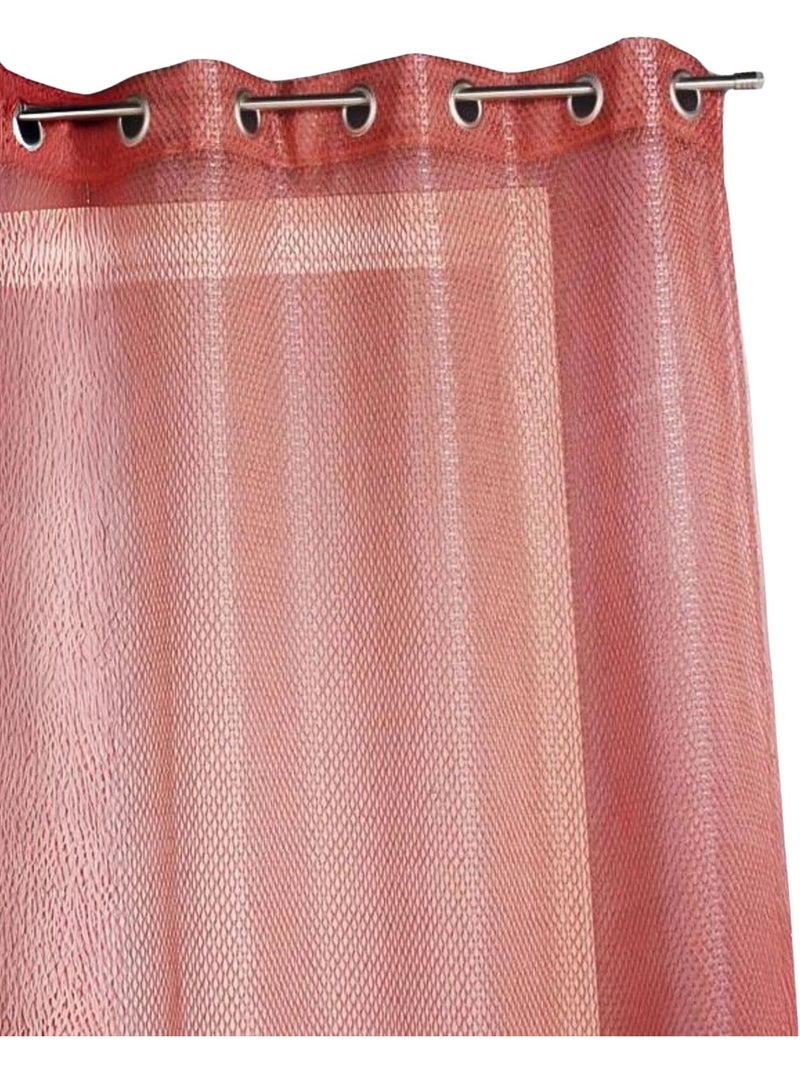 Voilage organza  - Effet résille Rouge brique - Kiabi