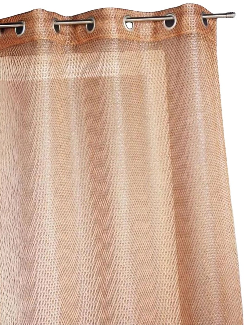Voilage organza  - Effet résille Terracotta - Kiabi