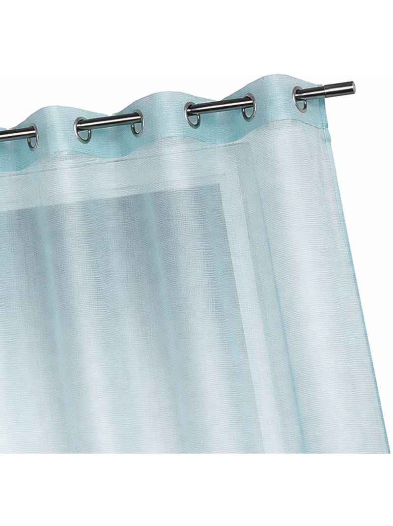 Voilage organza à fines rayures horizontales Bleu turquoise - Kiabi