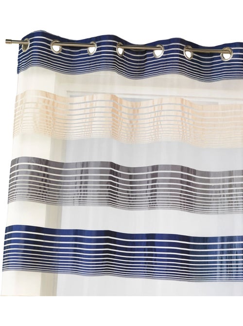 Voilage organza à fines rayures horizontales colorées - Kiabi