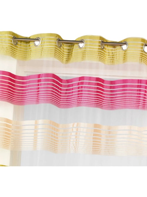 Voilage organza à fines rayures horizontales colorées - Kiabi