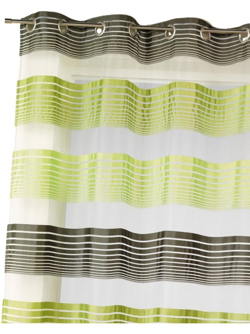 Voilage organza à fines rayures horizontales colorées - Kiabi