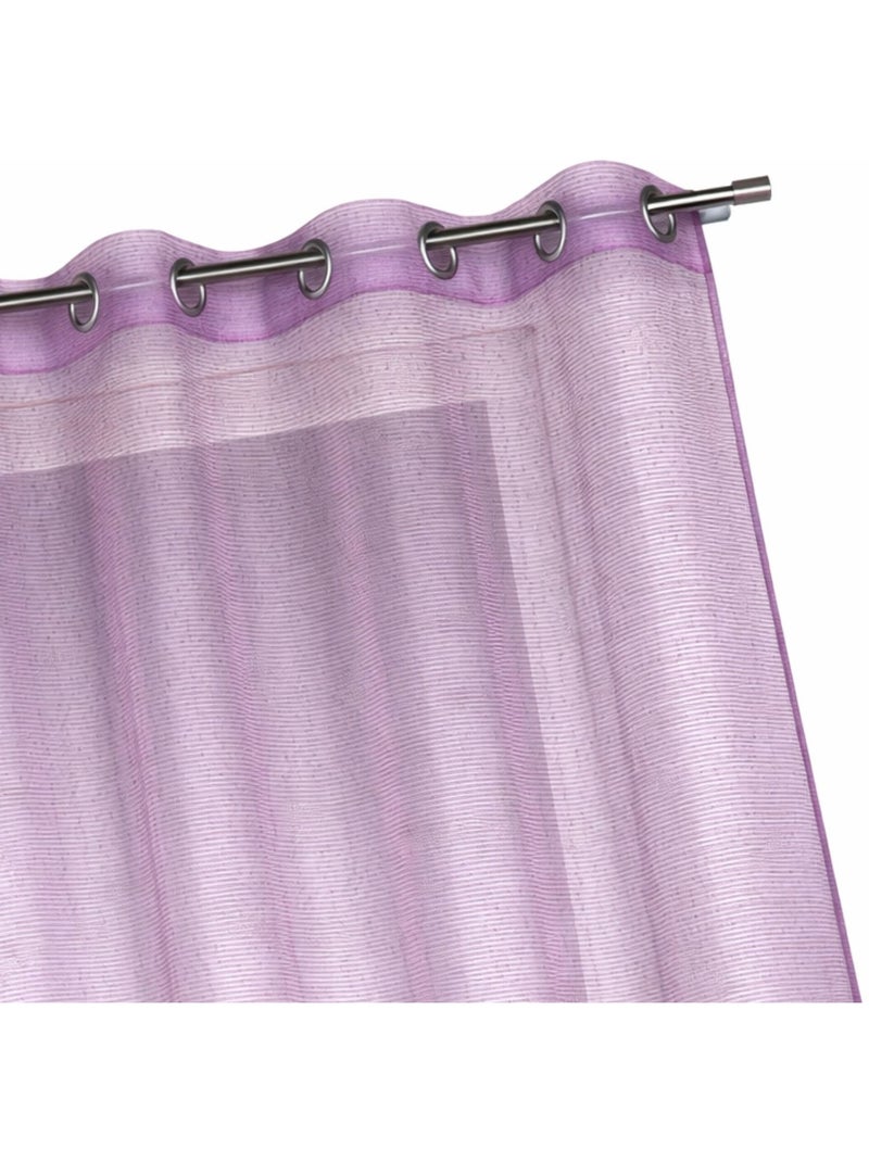Voilage organza à fines rayures horizontales Parme - Kiabi