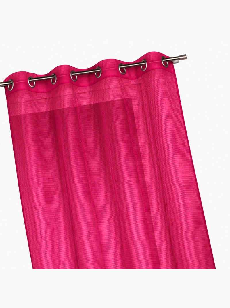 Voilage organza à fines rayures horizontales Rose fushia - Kiabi