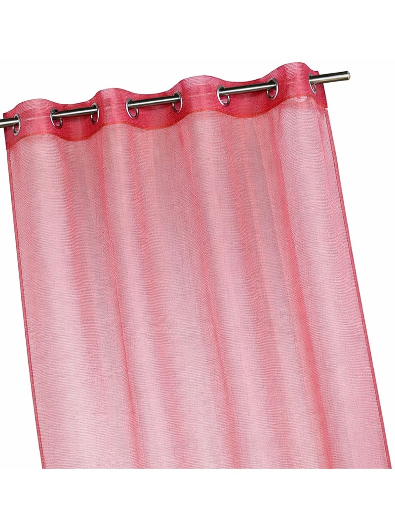 Voilage organza à fines rayures horizontales Rouge brique - Kiabi