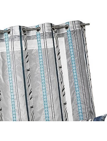 Voilage organza à fines rayures zébrées