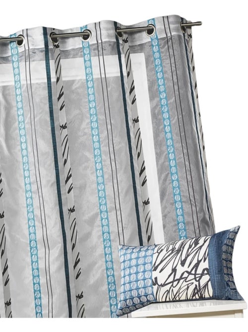 Voilage organza à fines rayures zébrées - Kiabi